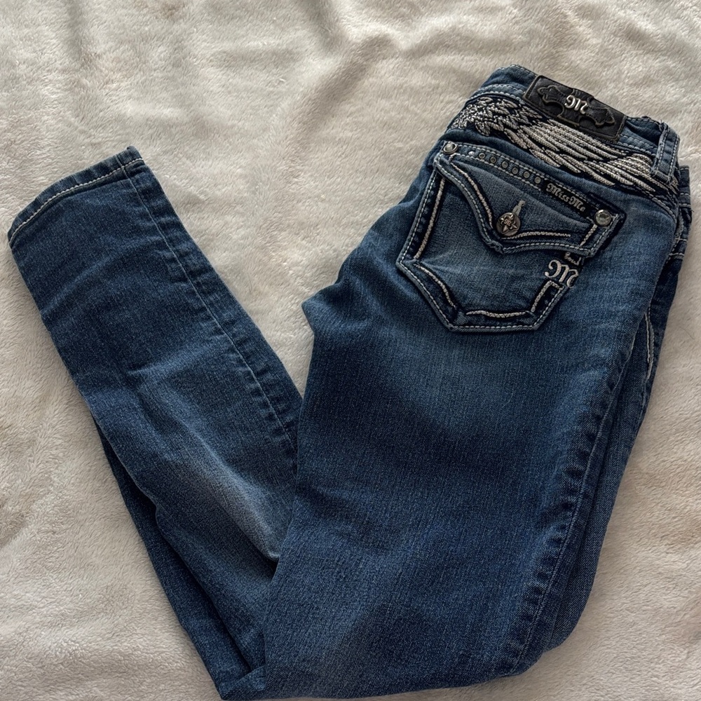 Miss Me Dark Blue Skinny Jeans